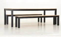 Moona Ruokailuryhmä Penkeillä 8-hengen Koivu/musta