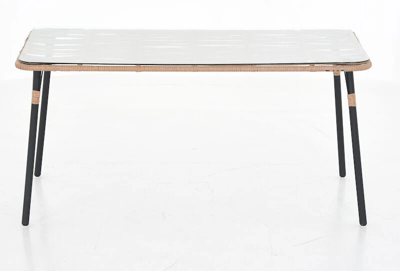 Oldie Puutarhapöytä 150x80 Cm Luonnonväri/ Musta 2 Oldie Puutarhapöytä 150x80 Cm Luonnonväri/ Musta - Image 2