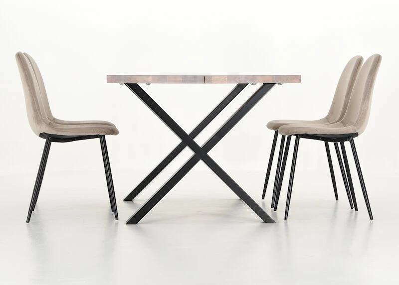 Orvo-Furia 4-hengen Ruokailuryhmä Valkoöljytty Tammi/beige 1 Orvo-Furia 4-hengen Ruokailuryhmä Valkoöljytty Tammi/beige