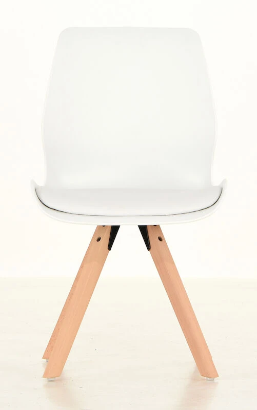 Puuteri Tuoli Valkoinen, Puunväriset Jalat 6 Puuteri Tuoli Valkoinen, Puunväriset Jalat - Image 6