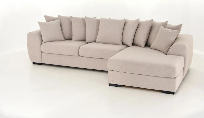 Rusko Divaanisohva Oikea Hiekka Ronda 09, Wenge Jalat 1 Rusko Divaanisohva Oikea Hiekka Ronda 09, Wenge Jalat