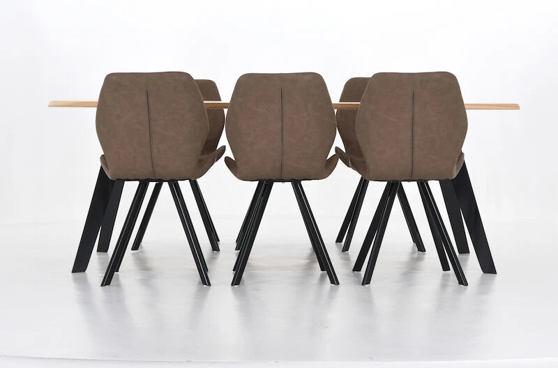 Saarni-Punnus 6-hengen Ruokailuryhmä Saarni/musta/konjakki 1 Saarni-Punnus 6-hengen Ruokailuryhmä Saarni/musta/konjakki