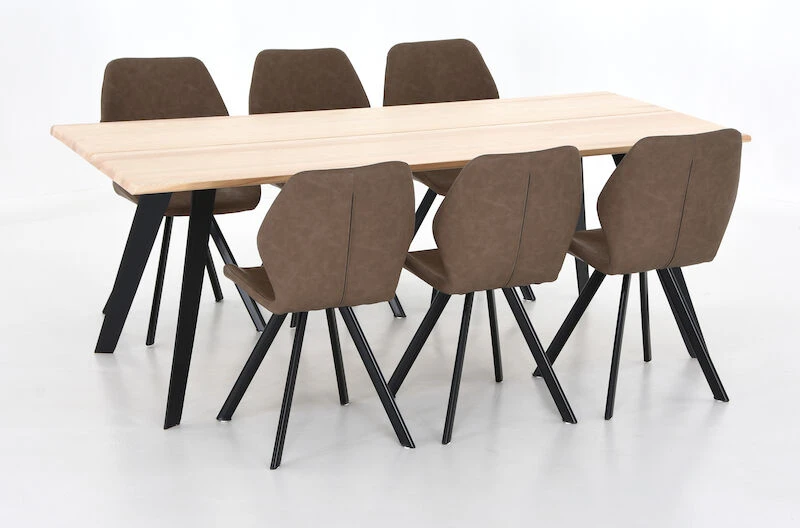 Saarni-Punnus 6-hengen Ruokailuryhmä Saarni/musta/konjakki 3 Saarni-Punnus 6-hengen Ruokailuryhmä Saarni/musta/konjakki - Image 3