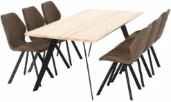 Saarni-Punnus 6-hengen Ruokailuryhmä Saarni/musta/konjakki 11 Saarni-Punnus 6-hengen Ruokailuryhmä Saarni/musta/konjakki -Yleinen Kotikauppa Veke Saarni Punnus 6 hengen ruokailuryhma saarni musta konjakki 3 1