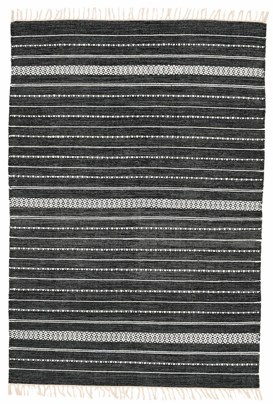 Senja Puuvillamatto 80x200 Cm Musta 3 Senja Puuvillamatto 80x200 Cm Musta - Image 3
