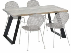 Triangel-Melena 4-hengen Ruokailuryhmä Savunharmaa/musta