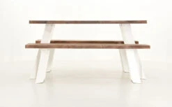 Triangel Lankku Penkkiryhmä 4-hengen Antiikkipetsattu/valkoinen