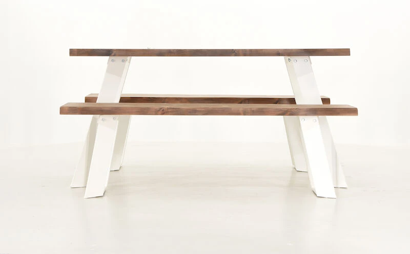 Triangel Lankku Penkkiryhmä 4-hengen Antiikkipetsattu/valkoinen