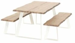 Triangel Lankku Penkkiryhmä 4-hengen Antiikkipetsattu/valkoinen 11 Triangel Lankku Penkkiryhmä 4-hengen Antiikkipetsattu/valkoinen -Yleinen Kotikauppa Veke Triangel lankku penkkiryhma 4 hengen antiikkipetsattu valkoinen 3 1