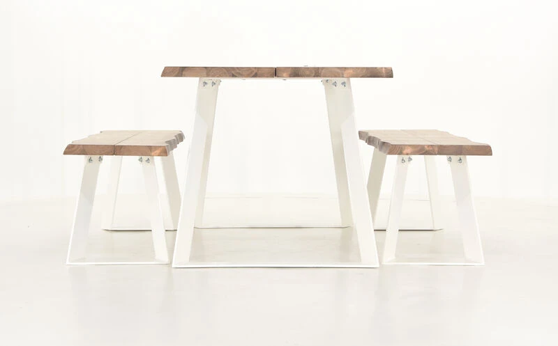 Triangel Lankku Penkkiryhmä 4-hengen Antiikkipetsattu/valkoinen 3 Triangel Lankku Penkkiryhmä 4-hengen Antiikkipetsattu/valkoinen - Image 3