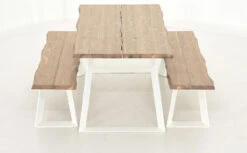 Triangel Lankku Penkkiryhmä 4-hengen Antiikkipetsattu/valkoinen 9 Triangel Lankku Penkkiryhmä 4-hengen Antiikkipetsattu/valkoinen -Yleinen Kotikauppa Veke Triangel lankku penkkiryhma 4 hengen antiikkipetsattu valkoinen 4 2