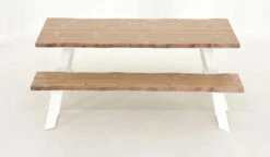 Triangel Lankku Penkkiryhmä 6-hengen Antiikkipetsattu/valkoinen -Yleinen Kotikauppa Veke Triangel lankku penkkiryhma 6 hengen antiikkipetsattu valkoinen 0 2