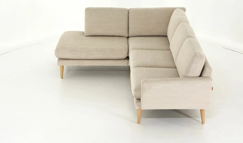 Viive Avokulmasohva Vasen Vaalea Beige Naomi 42, Jalat 50100 Tammi 2 Viive Avokulmasohva Vasen Vaalea Beige Naomi 42, Jalat 50100 Tammi - Image 2