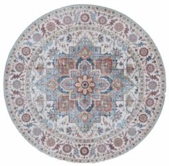 Ronda Matto 160 Cm Pyöreä Sini/ruskea