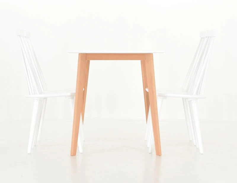 Vojens-Lotta 4-hengen Ruokailuryhmä Valkoinen/luonnonväri 6 Vojens-Lotta 4-hengen Ruokailuryhmä Valkoinen/luonnonväri - Image 6