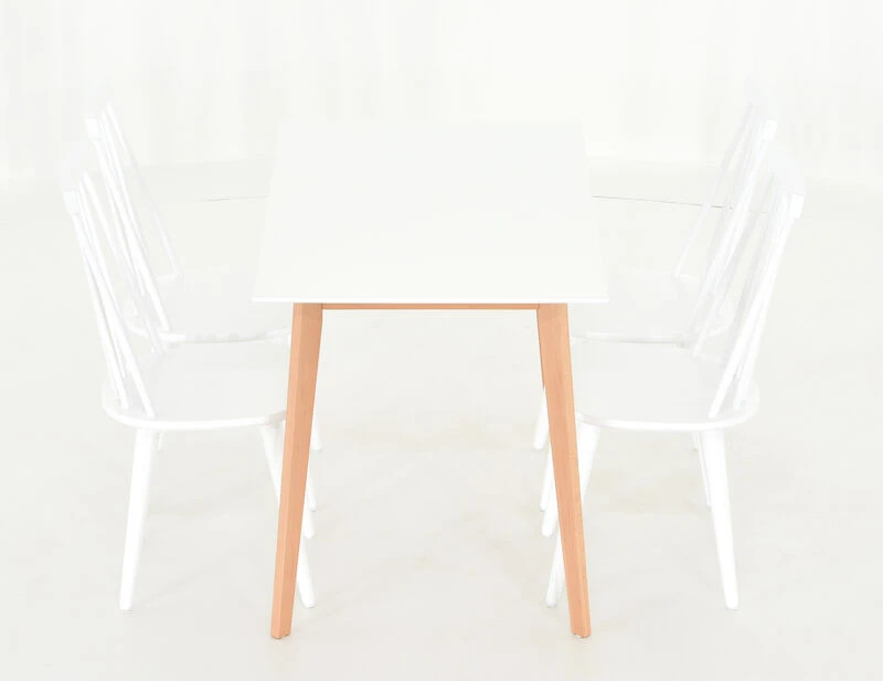 Vojens-Lotta 4-hengen Ruokailuryhmä Valkoinen/luonnonväri 3 Vojens-Lotta 4-hengen Ruokailuryhmä Valkoinen/luonnonväri - Image 3