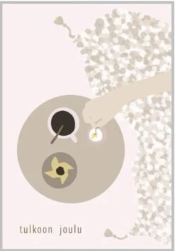 Xeraliving GLÖGIÄ JA TORTTUA Joulukortti 10,5x14,8 Cm