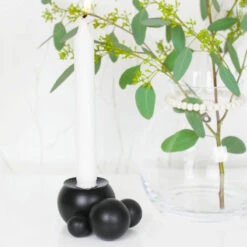 Aarikka Kupla Kynttilänjalka Musta