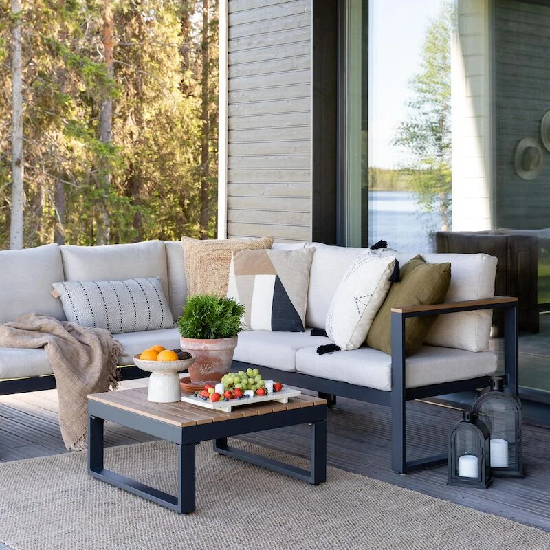 Aava Kulmasohva Antrasiitti, Hiekka Pehmusteet 5 Aava Kulmasohva Antrasiitti, Hiekka Pehmusteet - Image 5