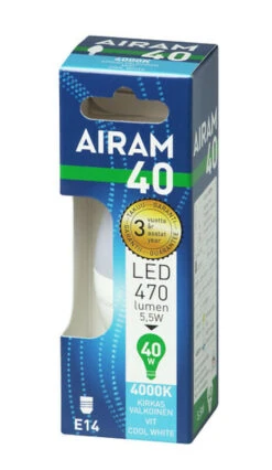 Airam Led-kynttilälamppu C35 840 500lm E14 OP