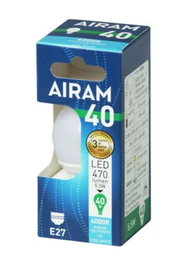 Airam Led-lamppu P45 840 500lm E27 OP