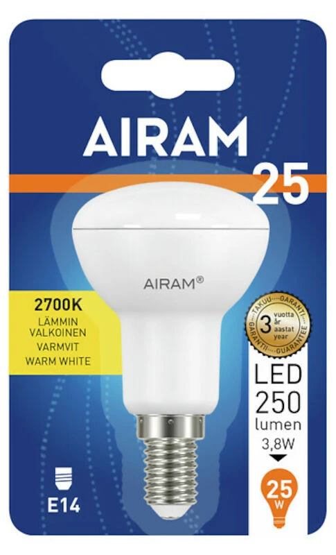 Airam Led-lamppu R50 827 250lm E14 110D OP 2 Airam Led-lamppu R50 827 250lm E14 110D OP - Image 2