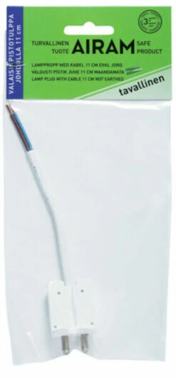 Airam Valaisinjohto Pistotulpalla 0-LK 11 Cm