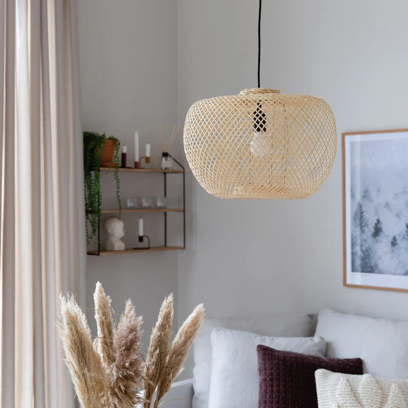 Bloomingville Bamboo Riippuvalaisin, Musta 3 Bloomingville Bamboo Riippuvalaisin, Musta - Image 3