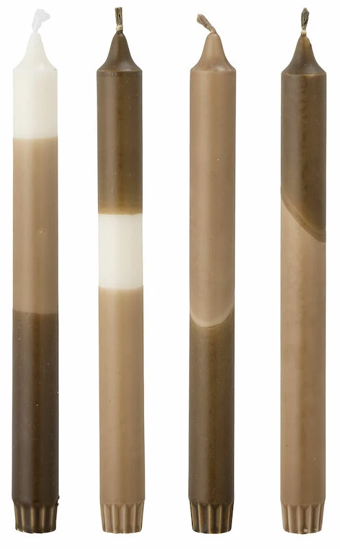 Bloomingville Dip Dye Parafiinikynttilät 4 Kpl Ø2,2x25 Cm Ruskea 1 Bloomingville Dip Dye Parafiinikynttilät 4 Kpl Ø2,2x25 Cm Ruskea