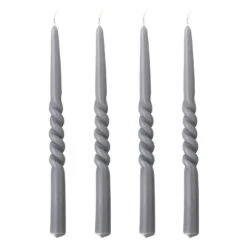 Bloomingville Twist Kynttilät 4 Kpl Harmaa -Yleinen Kotikauppa bloomingville twist kynttilat harmaa