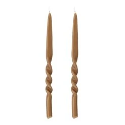 Bloomingville Twist Kynttilät 2 Kpl Ruskea -Yleinen Kotikauppa bloomingville twist kynttilat ruskea