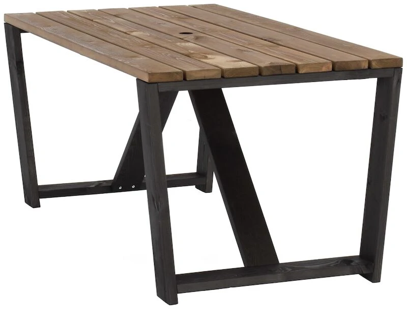 Ecofurn Jussi Ruokapöytä 160x88 Cm Musta Runko, Ruskea Kansi 2 Ecofurn Jussi Ruokapöytä 160x88 Cm Musta Runko, Ruskea Kansi - Image 2