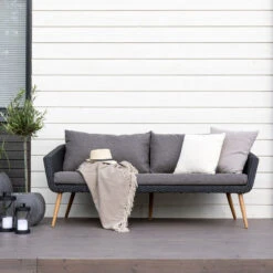 Kaisla 3-istuttava Sohva Musta/harmaa