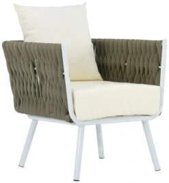 Tunturi Nojatuoli Vihertävän Harmaa/valkoinen