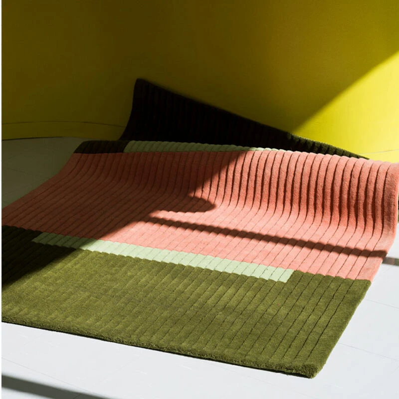 Finarte Jade Villamatto 140x200 Cm Vihreä/pinkki 1 Finarte Jade Villamatto 140x200 Cm Vihreä/pinkki