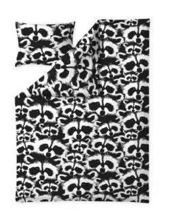 Finlayson Pesue Pussilakanasetti 150x210+50x60 Cm Musta/valkoinen