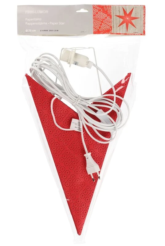 Finnlumor Paperitähti 75 Cm Punainen 3 Finnlumor Paperitähti 75 Cm Punainen - Image 3