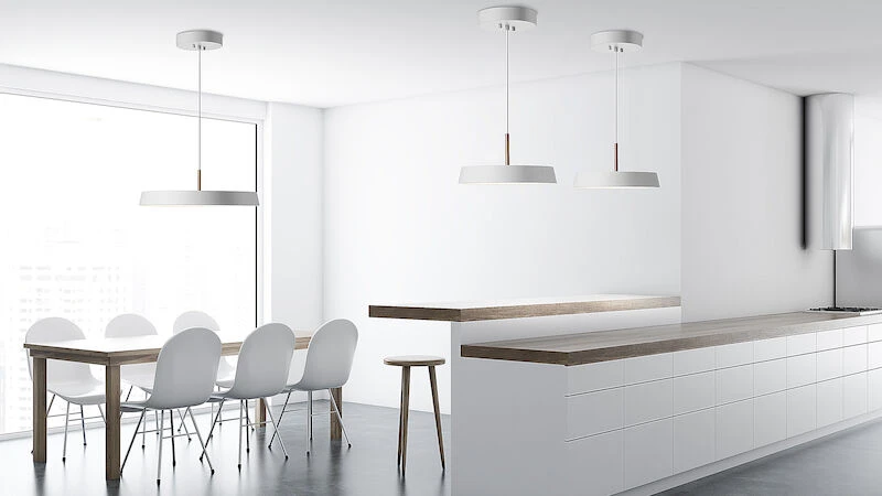 Grönlund Kimber Riippuvalaisin Ø30 Cm Matta Valkoinen/matta Messinki 4 Grönlund Kimber Riippuvalaisin Ø30 Cm Matta Valkoinen/matta Messinki - Image 4