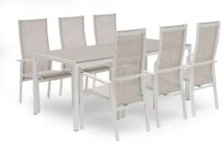 Hillerstorp Hånger 6-hengen Ruokailuryhmä Säätötuoleilla, Valkoinen/harmaa -Yleinen Kotikauppa h nger ruokailuryhma saatotuoleilla 6 hengen valkoinen harmaa 01 1