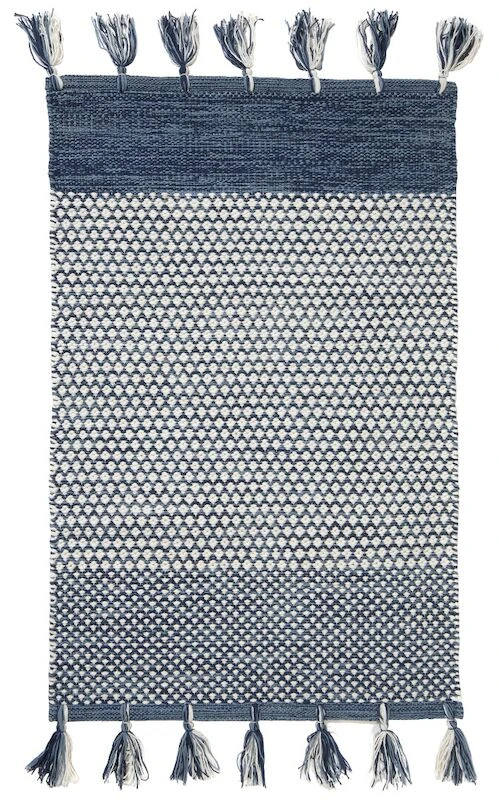 Hilla Puuvillamatto 160x230cm Sininen 2 Hilla Puuvillamatto 160x230cm Sininen - Image 2