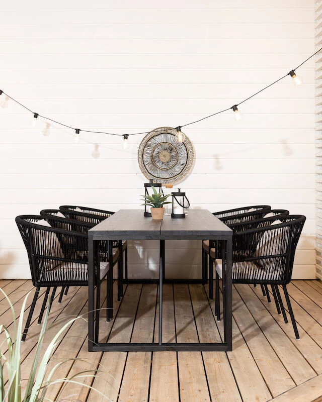 Honka-Tuohi 6-hengen Ruokailuryhmä Musta 1 Honka-Tuohi 6-hengen Ruokailuryhmä Musta