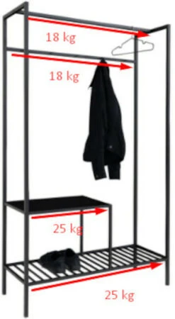 House Nordic Vita Vaatekaappi Musta 7 House Nordic Vita Vaatekaappi Musta -Yleinen Kotikauppa house nordic vita vaatekaappi kantavuus