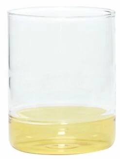 Hübsch Kiosk Juomalasi Kirkas/keltainen