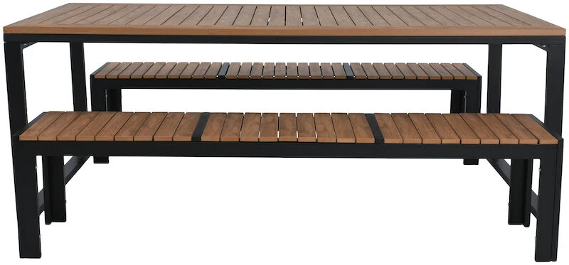 Ilma 6-hengen Ruokailuryhmä Musta/ruskea 2 Ilma 6-hengen Ruokailuryhmä Musta/ruskea - Image 2