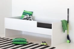 Viviano Lastensänky Turvalaidalla 70x165cm Valkoinen