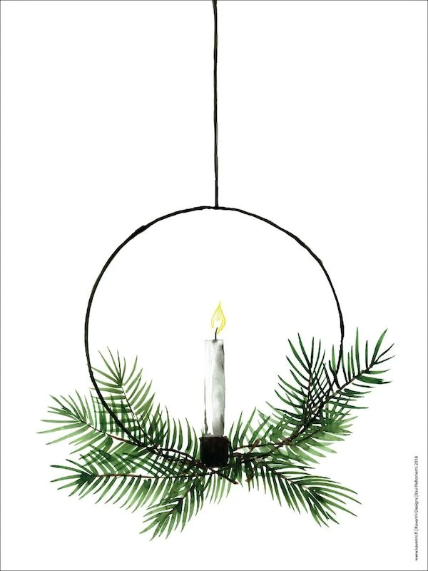 Kaverini Sella Joulukynttilä- Juliste A4 2 Kaverini Sella Joulukynttilä- Juliste A4 - Image 2