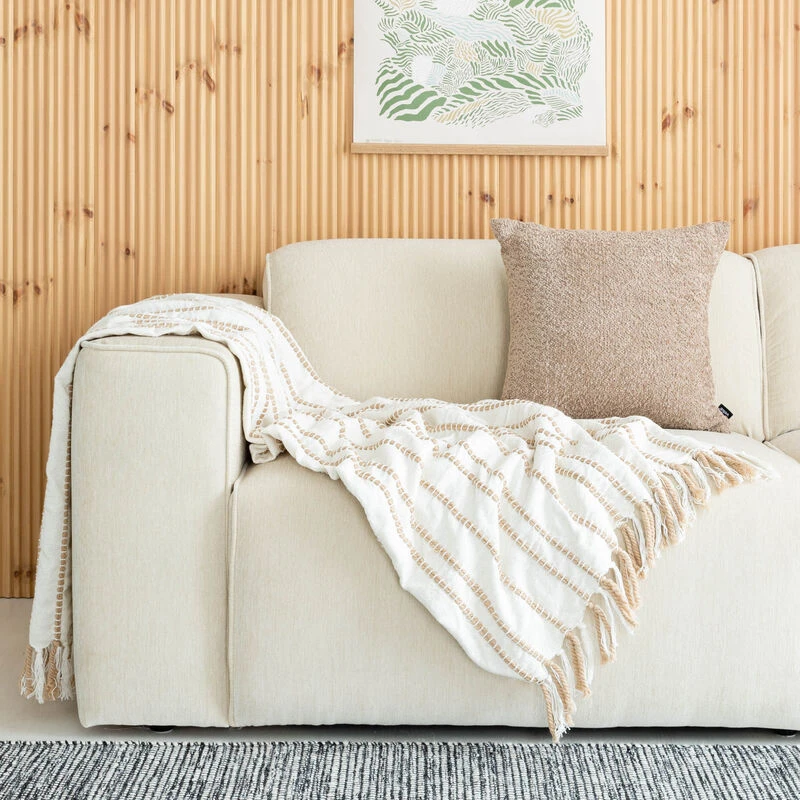 Ketju Torkkupeitto 130x170 Cm Valkoinen/maitokahvi 5 Ketju Torkkupeitto 130x170 Cm Valkoinen/maitokahvi - Image 5