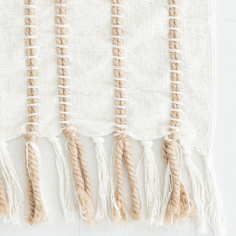 Ketju Torkkupeitto 130x170 Cm Valkoinen/maitokahvi 2 Ketju Torkkupeitto 130x170 Cm Valkoinen/maitokahvi - Image 2