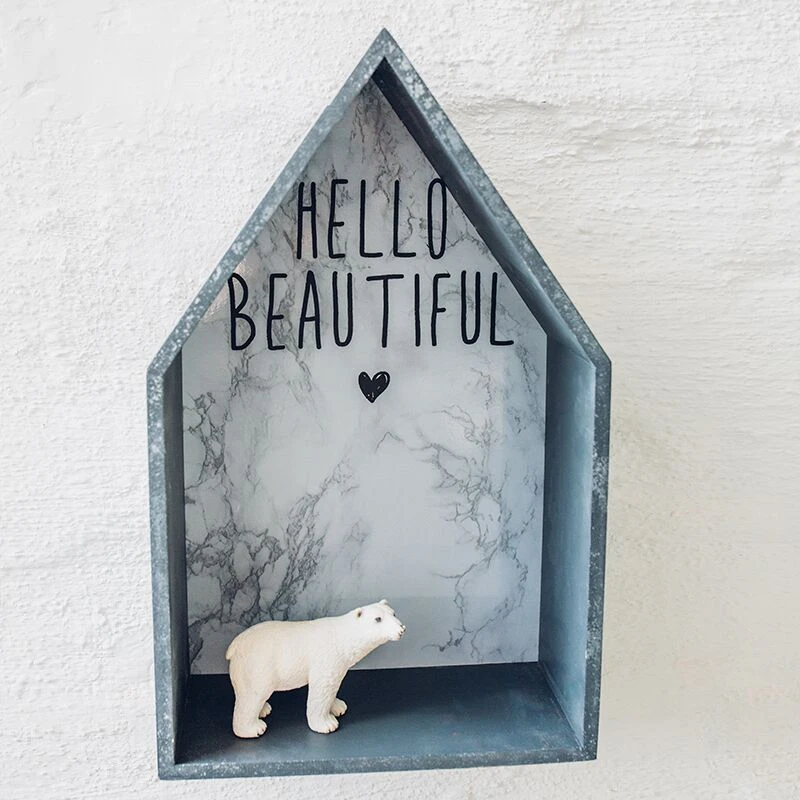 Kiddow Seinähylly Talo 24x12x40 Cm Betoni/marmori Look 3 Kiddow Seinähylly Talo 24x12x40 Cm Betoni/marmori Look - Image 3