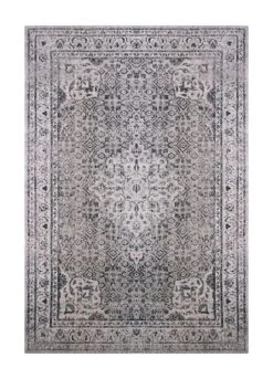 K/M Tibet Yamut Matto 160x230 Cm Harmaa Sisä-/ulkokäyttöön